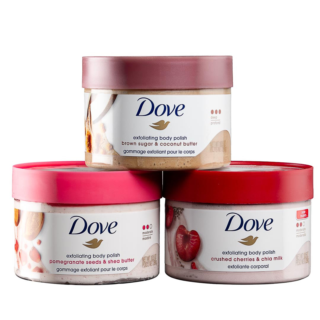 Dove Exfoliating Body Polish Scrub Brown Sugar & Coconut Butter (298g)