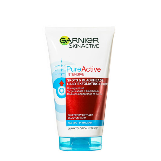 Garnier Skin Active Pure Active Intensive Spots and Blackheads Daily Exfoliating Scrub (150ml)