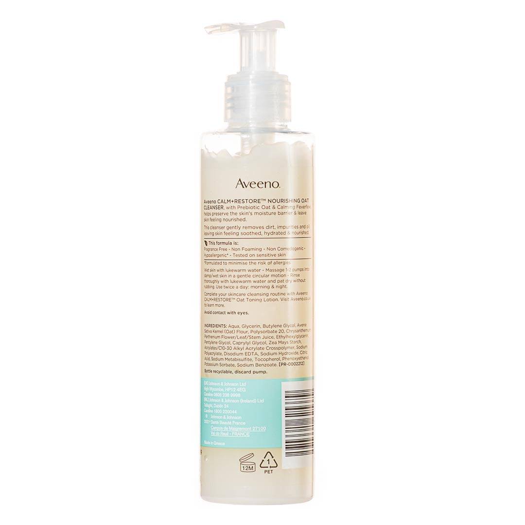 Aveeno CALM+ RESTORE FOR SENSITIVE SKIN NOURISHING OAT CLEANSER (200ml)