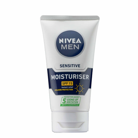 NIVEA MEN Sensitive Face SPF15 Moisturiser with 0% Alcohol 75ml