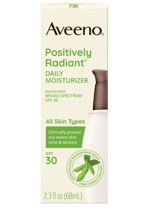 Aveeno Positively Radiant Daily Moisturizer Sunscreen Broad Spectrum (SPF 30)