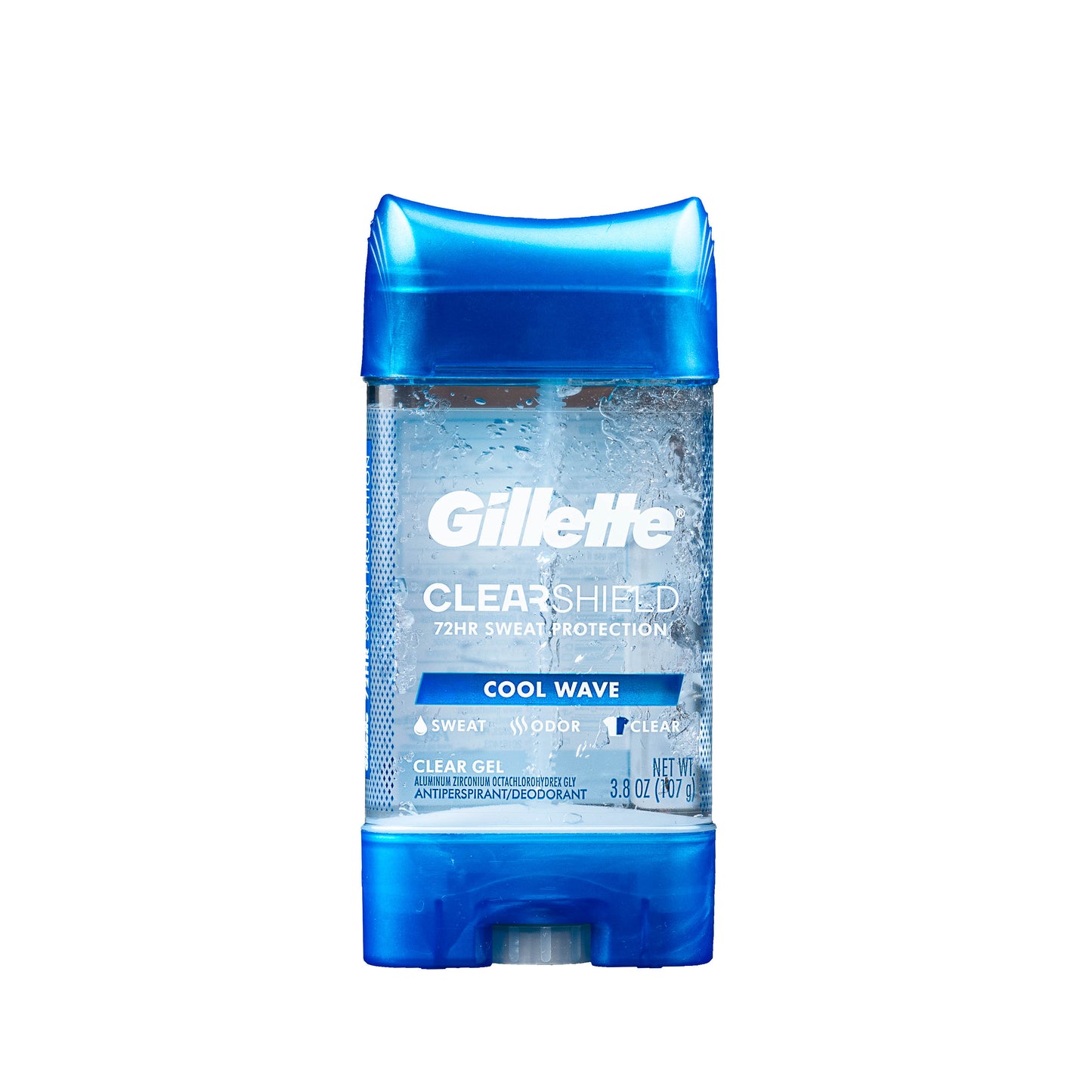 Gillette Antiperspirant Deodorant for Men, Clear Gel, Cool Wave, (107g)