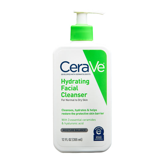 CeraVe Hydrating Facial Cleanser, Face Wash for Normal to Dry Skin, 12 fl oz