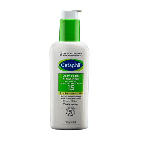 Cetaphil Daily Facial Moisturizer with SPF15, For Sensitive Skin, 4 oz